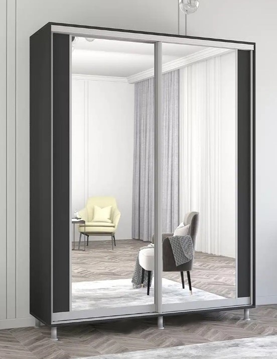 Dulap cu uşi glisante Mobildor-Lux Aron 130x210 (Anthracite) K2