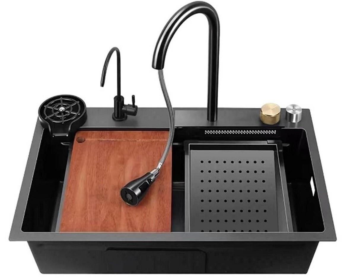 Кухонная мойка Backer Optima 750-46070 Nano Black
