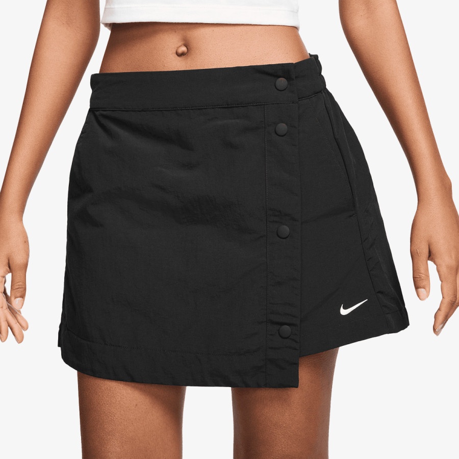 Pantaloni scurți dame Nike W Nsw Essntl Wvn Mr 3 Skort Black/White, s.L