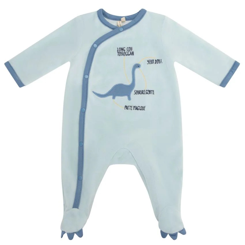 Salopetă-slip pentru copii Premaman Blue Dinos 12 months (PCI6X4-BLC-12M)