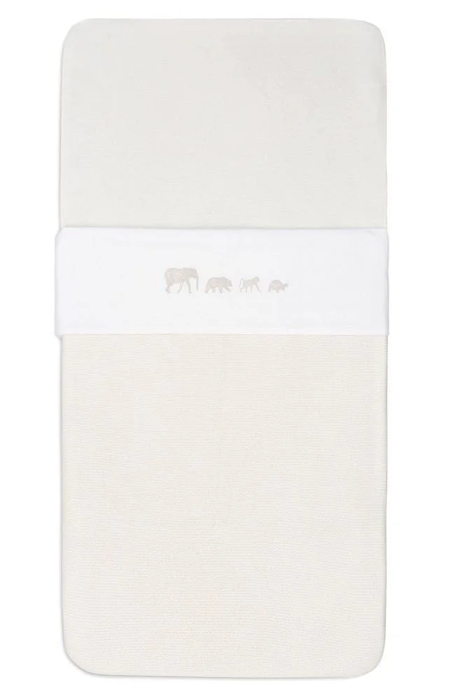 Cearșaf pentru copii Jollein Animals Nougat 75x100cm (008-511-67044)