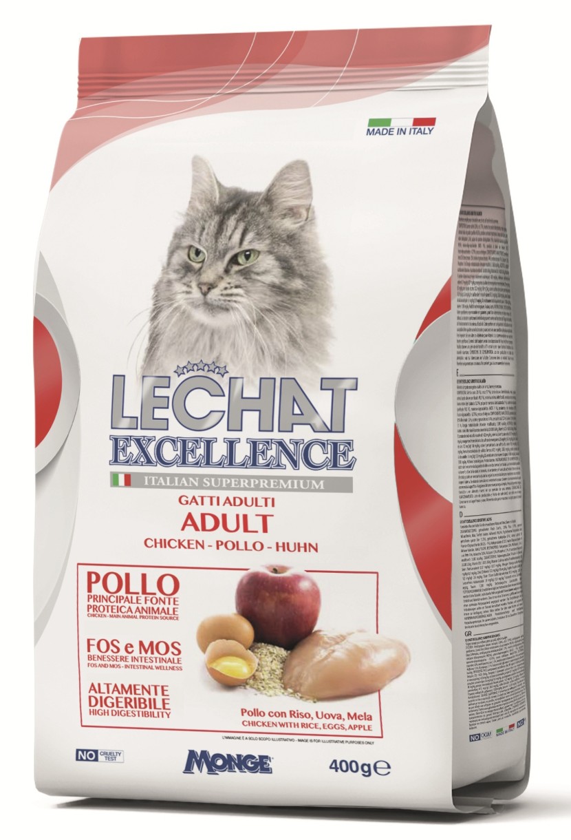 Сухой корм для кошек Monge Superpremium Lechat Excellence Adult Chicken 400g