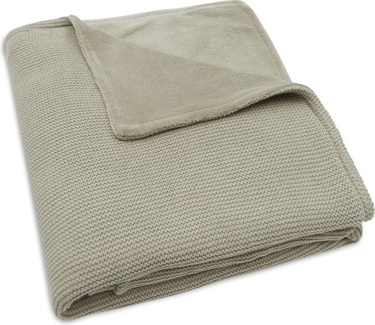 Pătura Jollein Basic Knit Olive Green/Fleece 100x150 (517-522-67054)