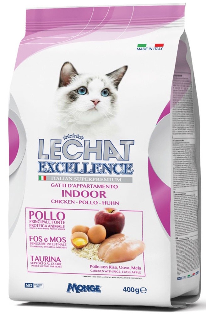 Сухой корм для кошек Monge Superpremium Lechat Excellence Indoor Chicken 400g