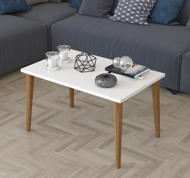 Măsuţă cafea Remaks Retro Coffee Table White
