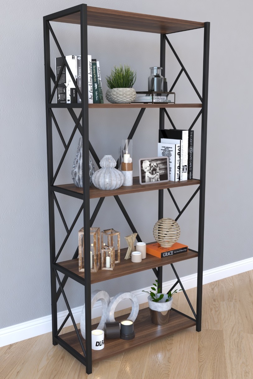 Etajeră Remaks 5 Shelf Metal Walnut