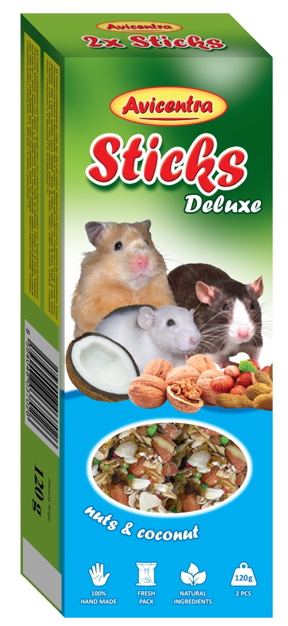 Hrană pentru rozătoare Avicentra Sticks Nuts & Coconut 2pcs