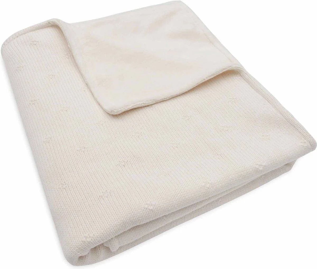 Pătura Jollein Cosy Knit Ivory/Velvet 100x150 (517-522-68033)