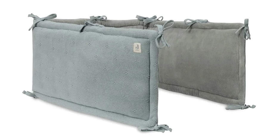 Protectie laterala pentru patut Jollein Cosy Knit Sea Green 180x30 (004-895-68032)