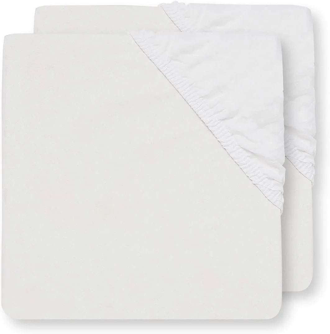 Детская простынь Jollein Cotton White 120x60cm 2pcs (2510-507-00001)
