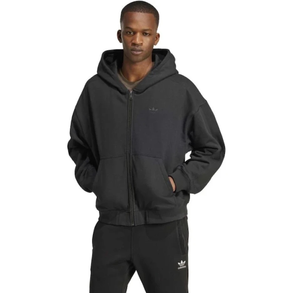 Hanorac pentru bărbați Adidas Essentials Full-Zip Hoodie Black, s.S
