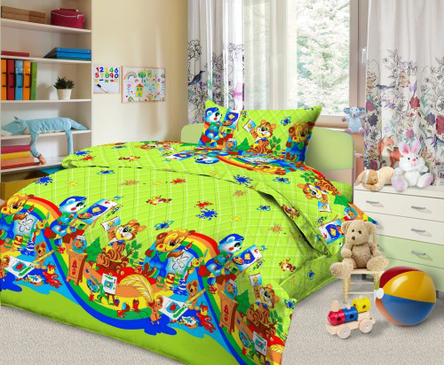 Детское постельное белье Cottony Cotton Muza Verde Copii (3814-1)