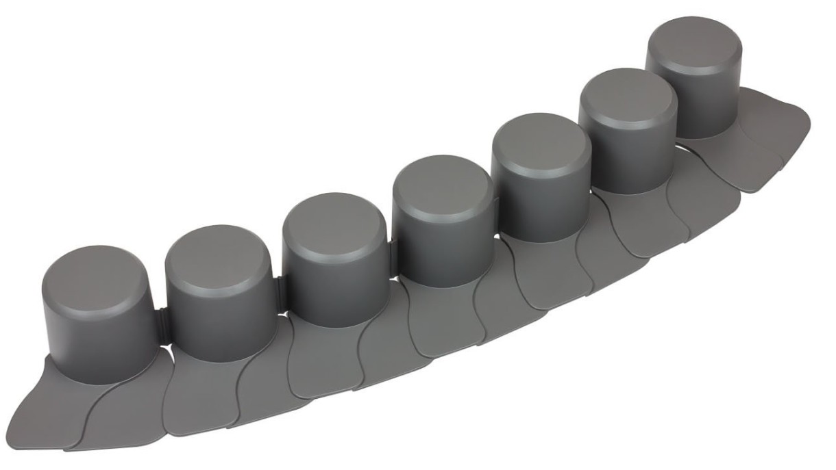 Gard decorativ pentru gradina Prosperplast Palisada Grey IPAL7-S443