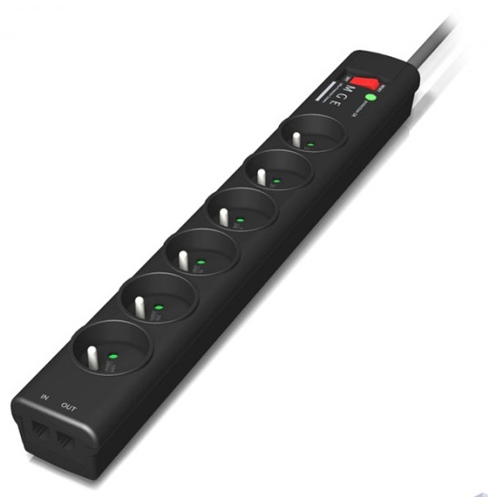 Protecţie împotriva supratensiunii Eaton Protection Strip 6 Tel@ DIN