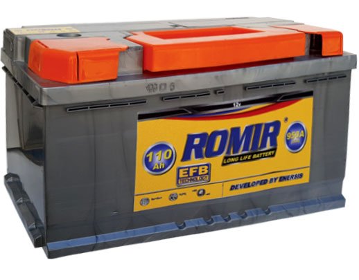 Автомобильный аккумулятор Romir 6ST-110 R EFB