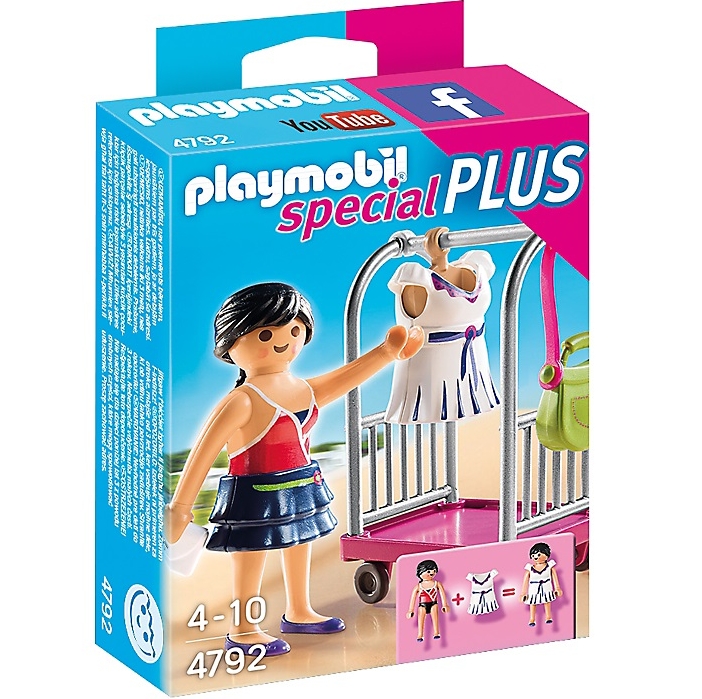 Figura Eroului Playmobil Special Plus: Model with Clothing Rack (4792)