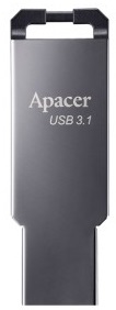 USB Flash Drive Apacer AH360 64Gb Black Nickel (AP64GAH360A-1)