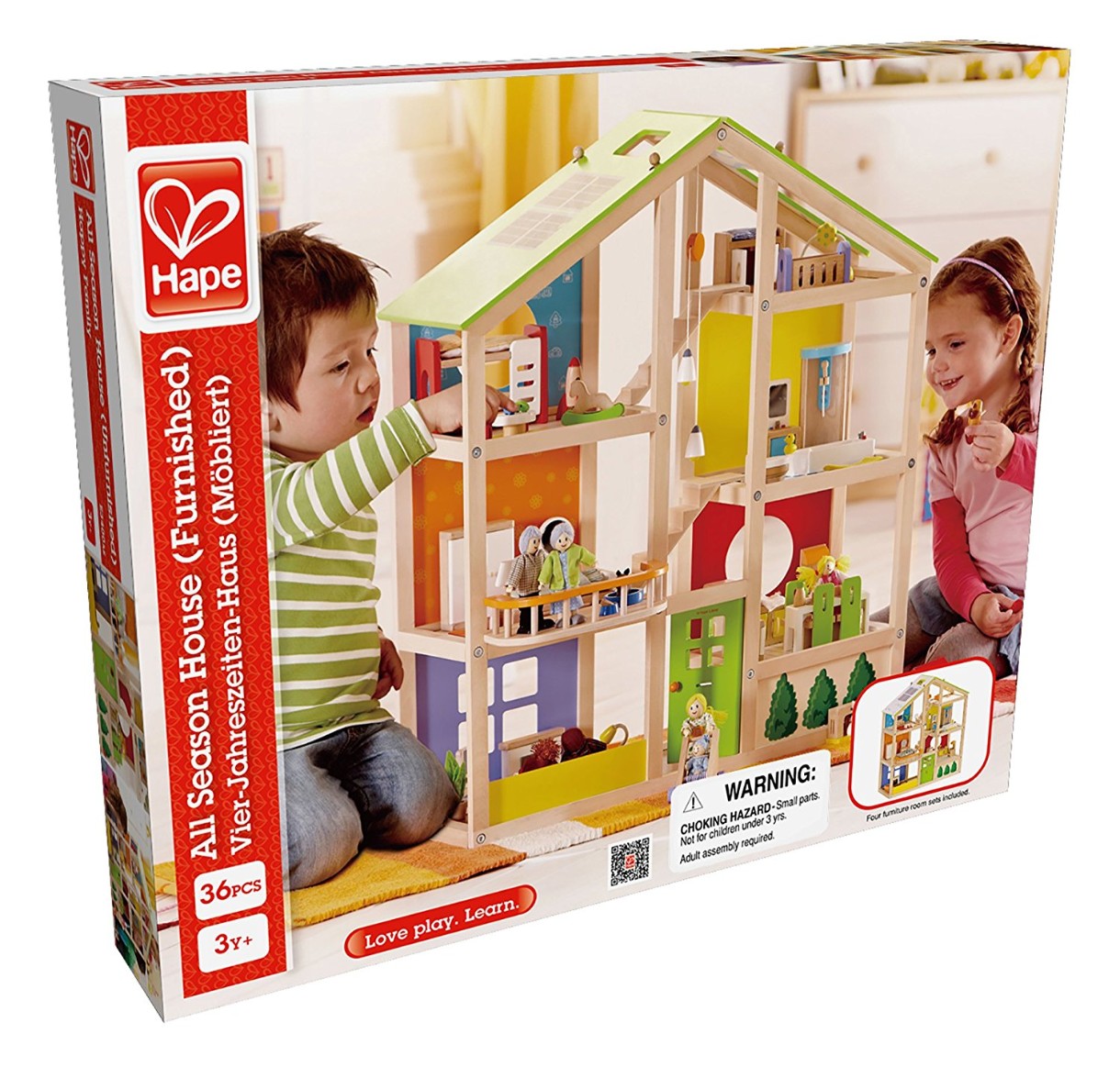 Căsuță pentru păpuși Hape All Season House (E3401B)