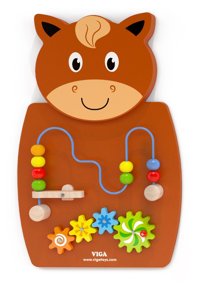 Busy Board Viga Wall Toy- Wire Beads & Gears (50678)