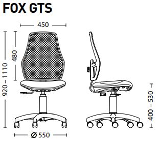 Fox gts кресло детское