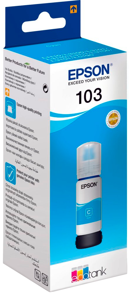 Recipient de cerneală Epson 103 EcoTank Cyan ink bottle (T00S24A)