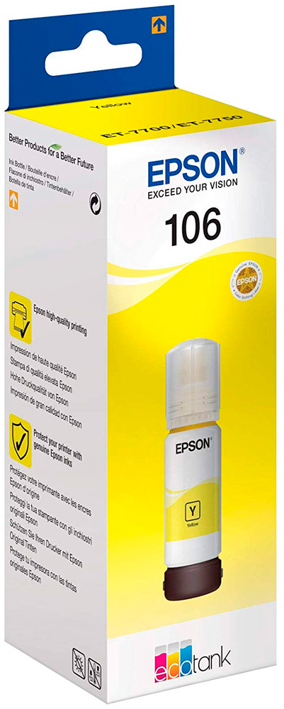 Контейнер с чернилами Epson 106 EcoTank Yellow Ink Bottle (C13T00R440)