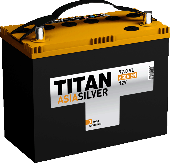 Автомобильный аккумулятор Titan Asia Silver 6CT-77.1 VL B01