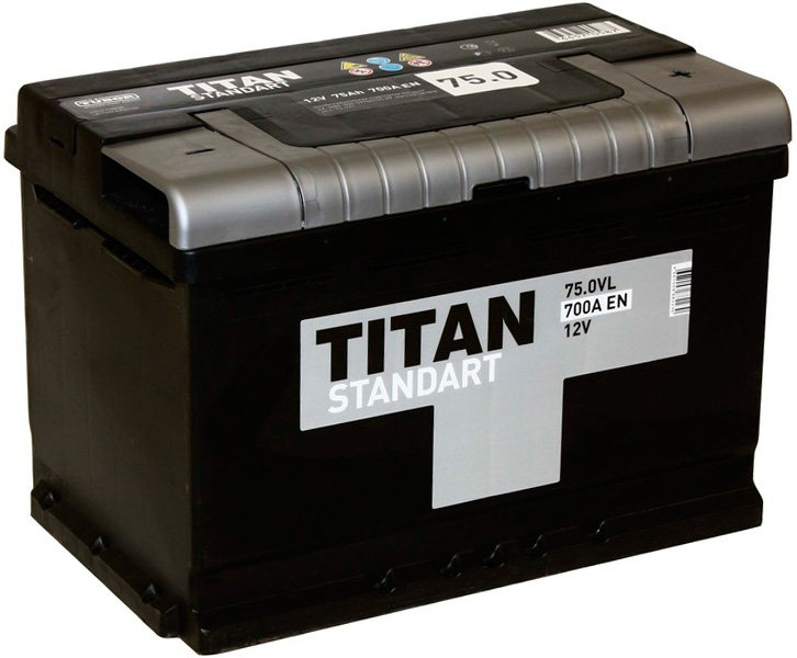 Автомобильный аккумулятор Titan Standart 6CT-75.0 VL