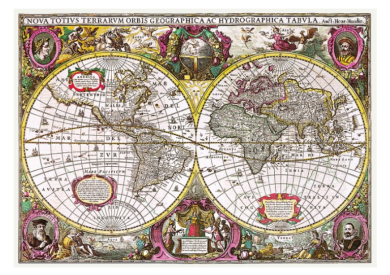 Puzzle Trefl 2000 A New Land and Water Map of the Entire Earth (27095)