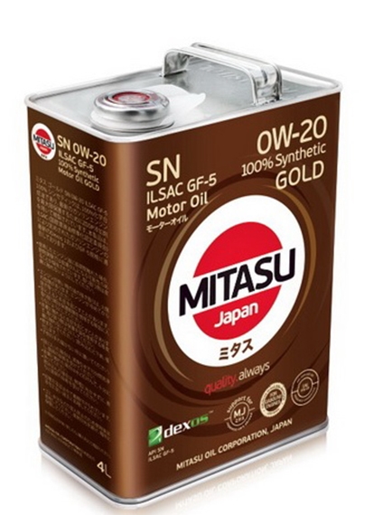 Моторное масло Mitasu Dexos1 Gold SN GF-5 0W-20 4L