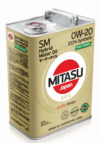Моторное масло Mitasu Moly-Trimer SM GF-4 Hybrid 0W-20 5L