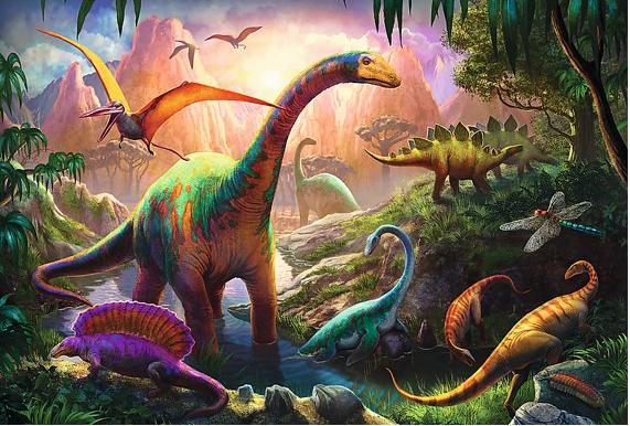 Пазл Trefl 100 Dinosaurs land (16277)