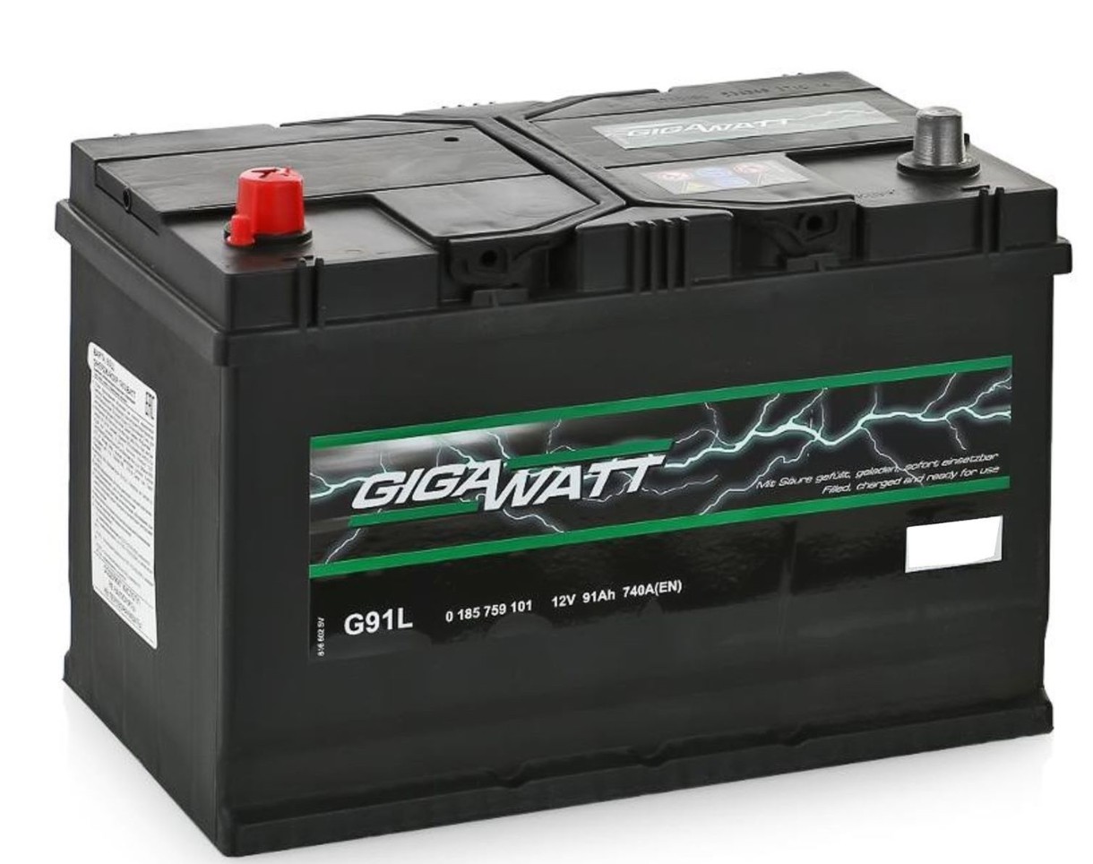 Автомобильный аккумулятор GigaWatt 91Ah (591 401 074)