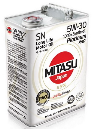 Моторное масло Mitasu Dexos2 Platinum Pao SN 5W-30 4L