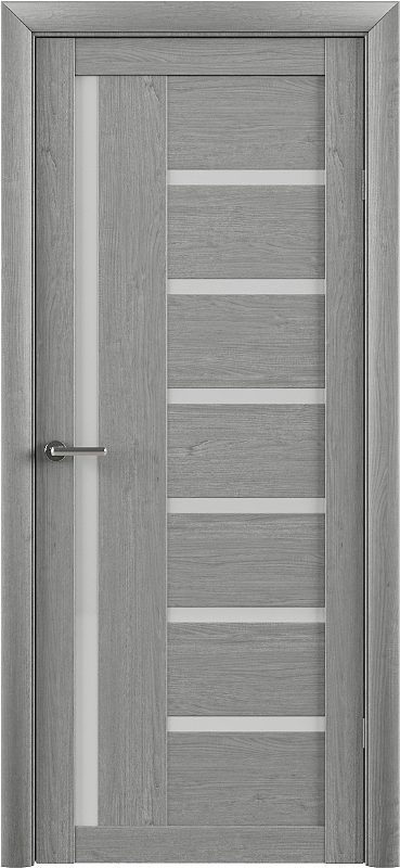 Межкомнатная дверь Luxdoors Trend T-3 Bianca Matte Glass Eco Tex TB TP 200x90 Oak Gray
