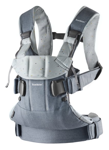 Кенгуру для новорожденных BabyBjorn One Denim Blue Sprinkles (098079E1)