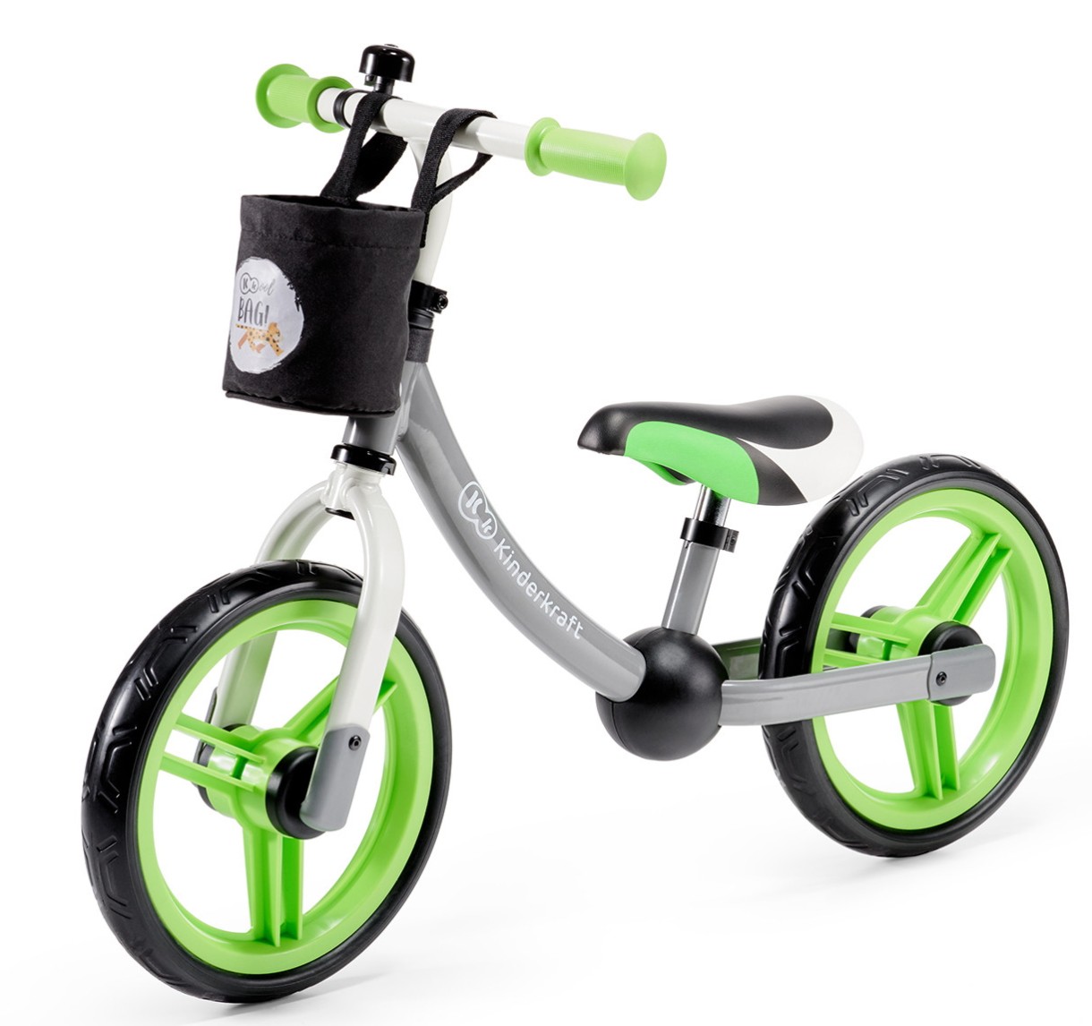 Bicicleta fără pedale Kinderkraft 2Way Next Green