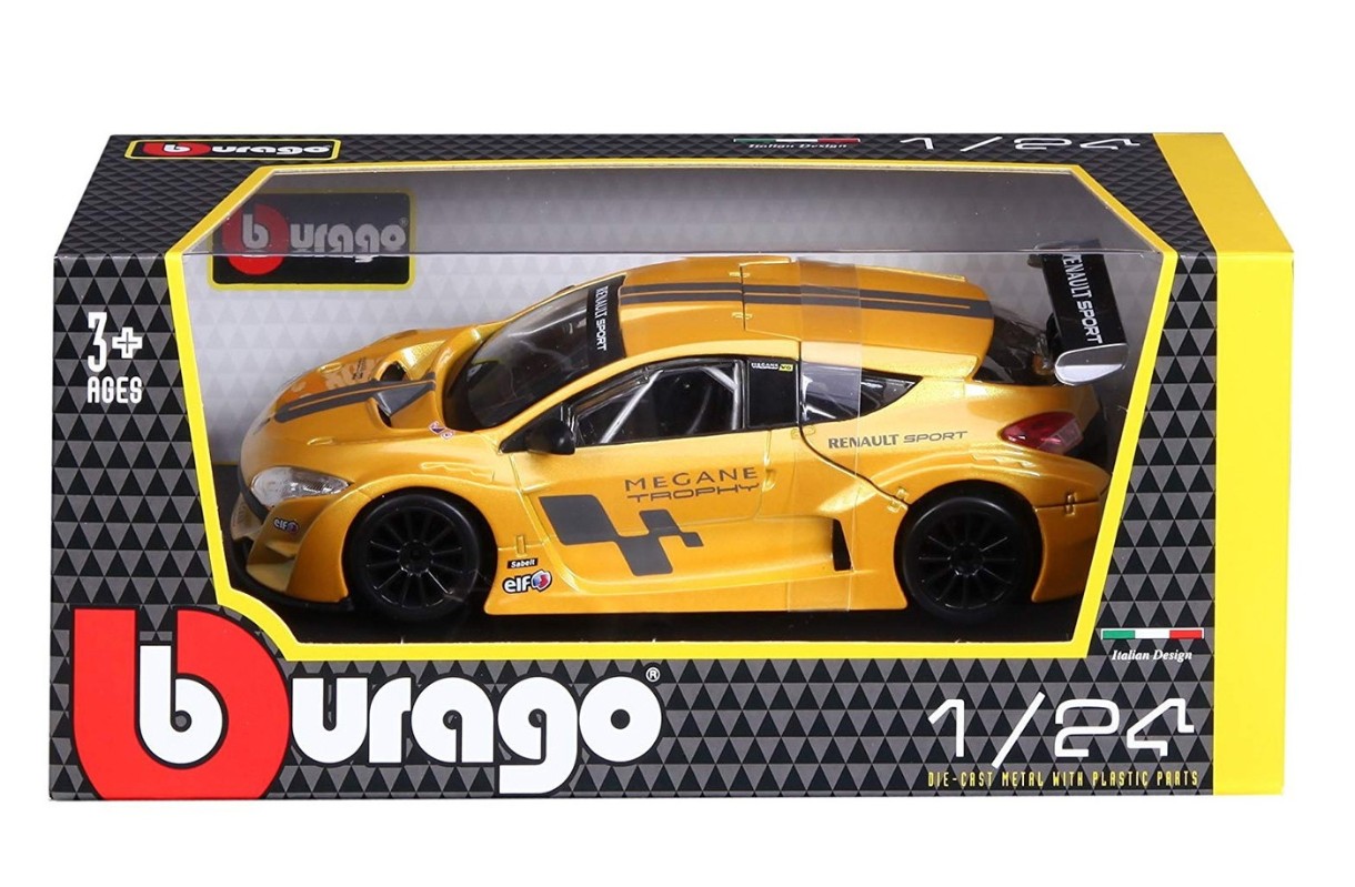 Mașină Bburago 1:24 Renault Megane Trophy (18-22115) Metallic Yellow 