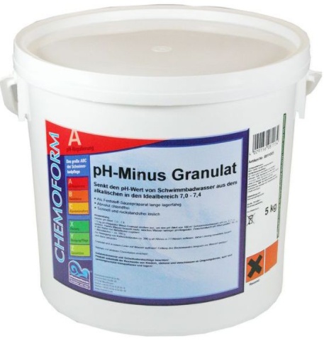 Средство для коррекции кислотности воды Chemoform pH-Minus Granulat 5kg