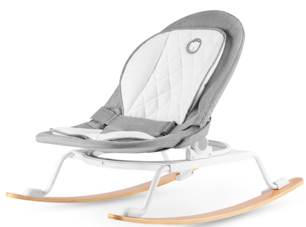 Детское кресло-качалка Lionelo Rosa Stone Grey/White
