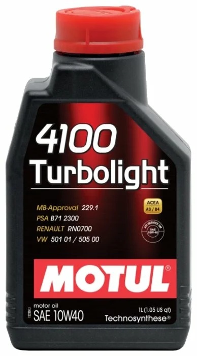 Моторное масло Motul Turbo Light 4100 10W-40 1L
