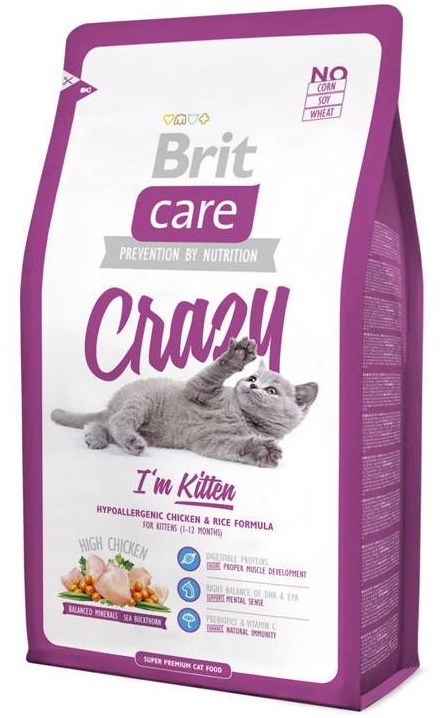Hrană uscată pentru pisici Brit Care Crazy Kitten High Chicken 2kg