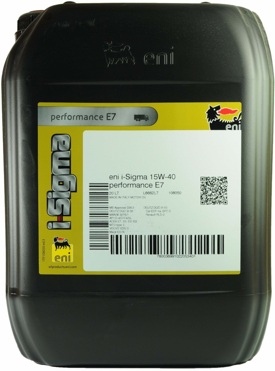 Моторное масло Eni I-SIGMA Performance E7 15W-40 20LT (108050)