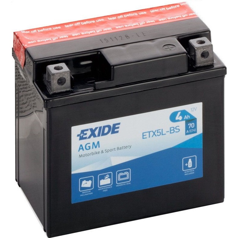 Автомобильный аккумулятор Exide ETX5L-BS