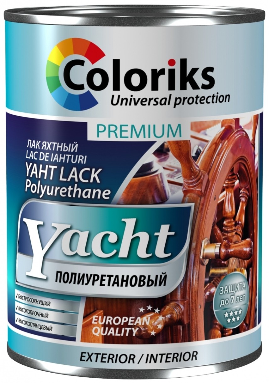 Лак Coloris Yacht Polyurethane 0.75L