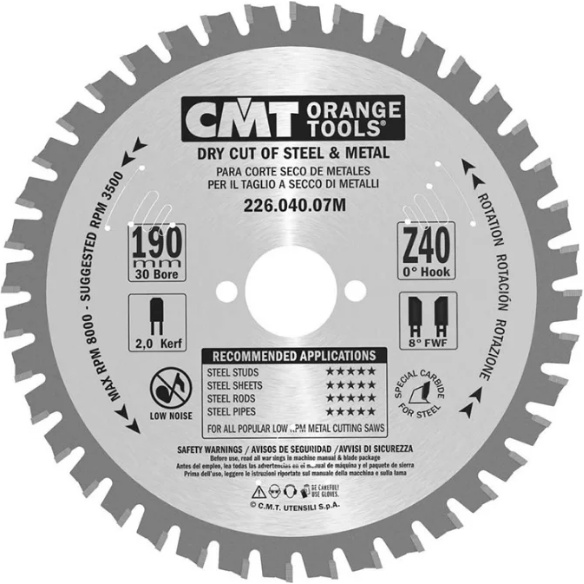 Disc de tăiere CMT 226.040.07M