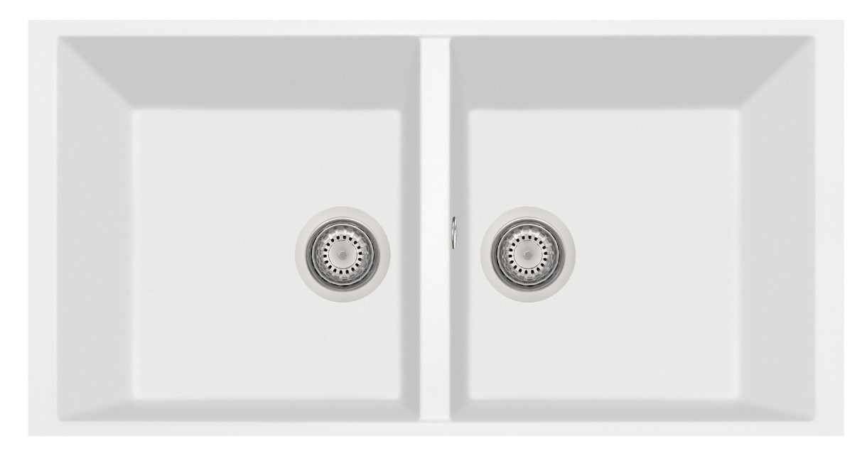 Chiuvetă de bucătărie Plados Elegance AM8620ST NS N1 Pure White