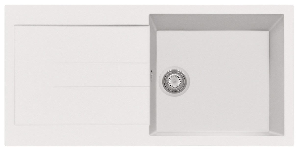 Chiuvetă de bucătărie Plados Elegance AM9910 NS N1 Pure White
