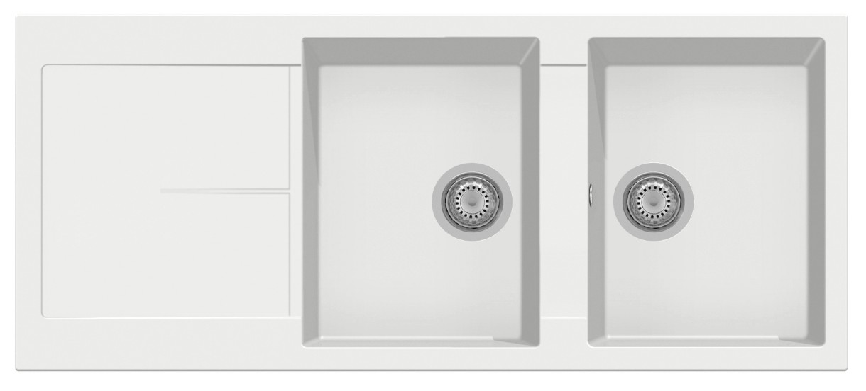 Chiuvetă de bucătărie Plados Infinity NF11620 NS N1 Pure White