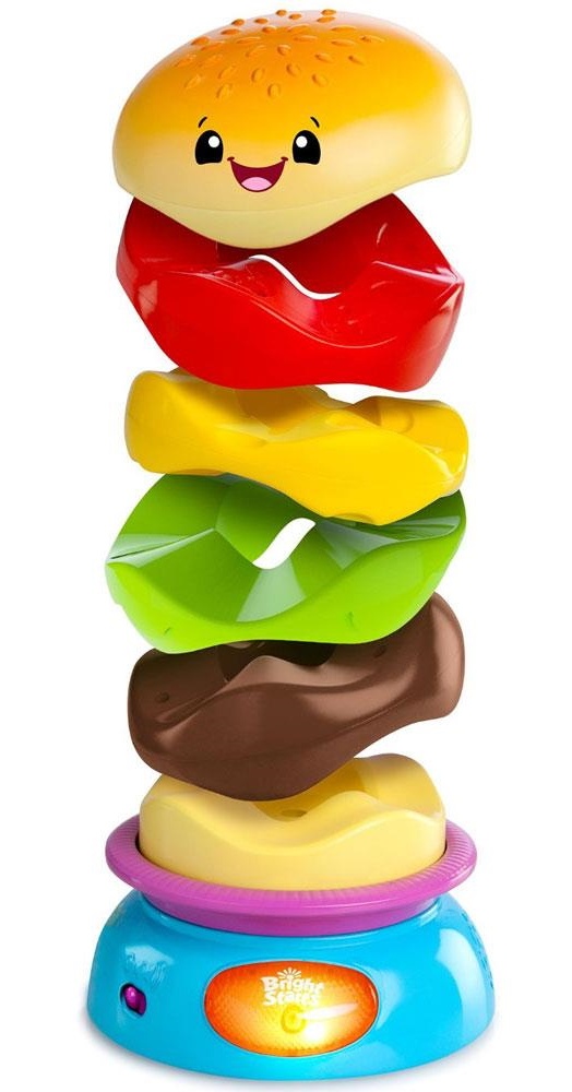 Пирамидка Bright Starts Stack'n Spin Burger (52126)